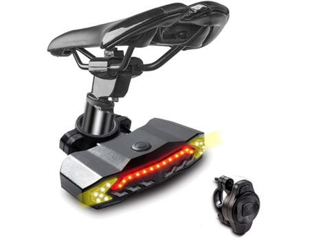Luz trasera de bicicleta recargable con señales de giro, bocina de campanas de ciclismo eléctrica, luz trasera, luz de freno inteligente impermeabl...