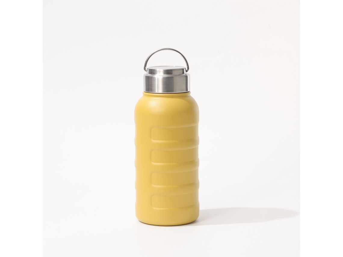 Botella De Agua Aislada (amarilla) | Acero Inoxidable | Botella De Agua Portátil Sellada Y A Prueba De Fugas De 940 Ml