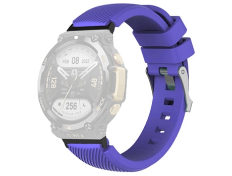 Correa de Silicona textura de sarga 22mm para Huami Amazfit T-Rex 2 - purpúreo