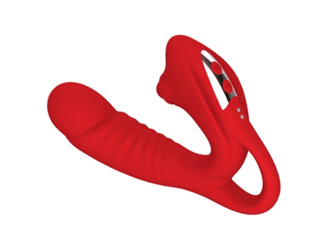 Vibrador de silicona de doble motor, masajeador recargable femenino (rojo) YIZHOOD