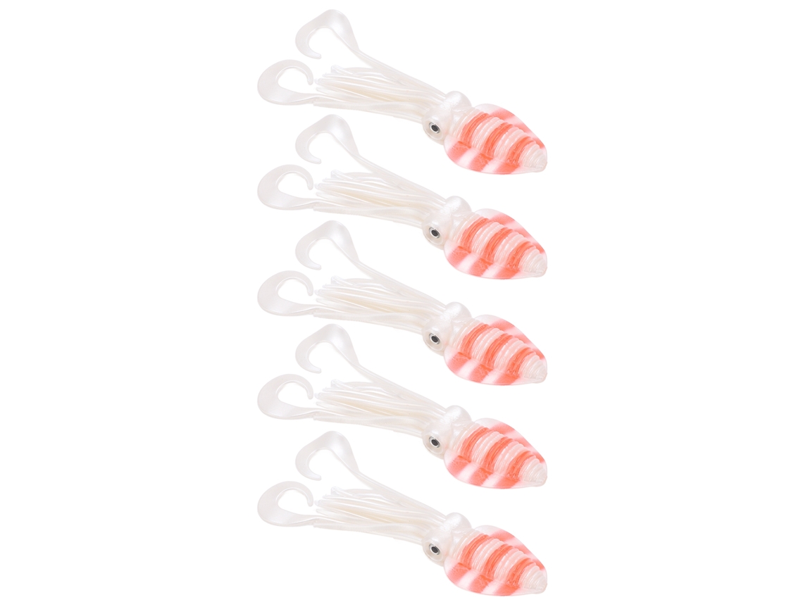 Señuelo De Pulpo Suave Y Luminoso Con Faldón De Calamar Para Pesca En Agua Salada, De Aproximadamente 18 Cm/7,1 Pulgadas.