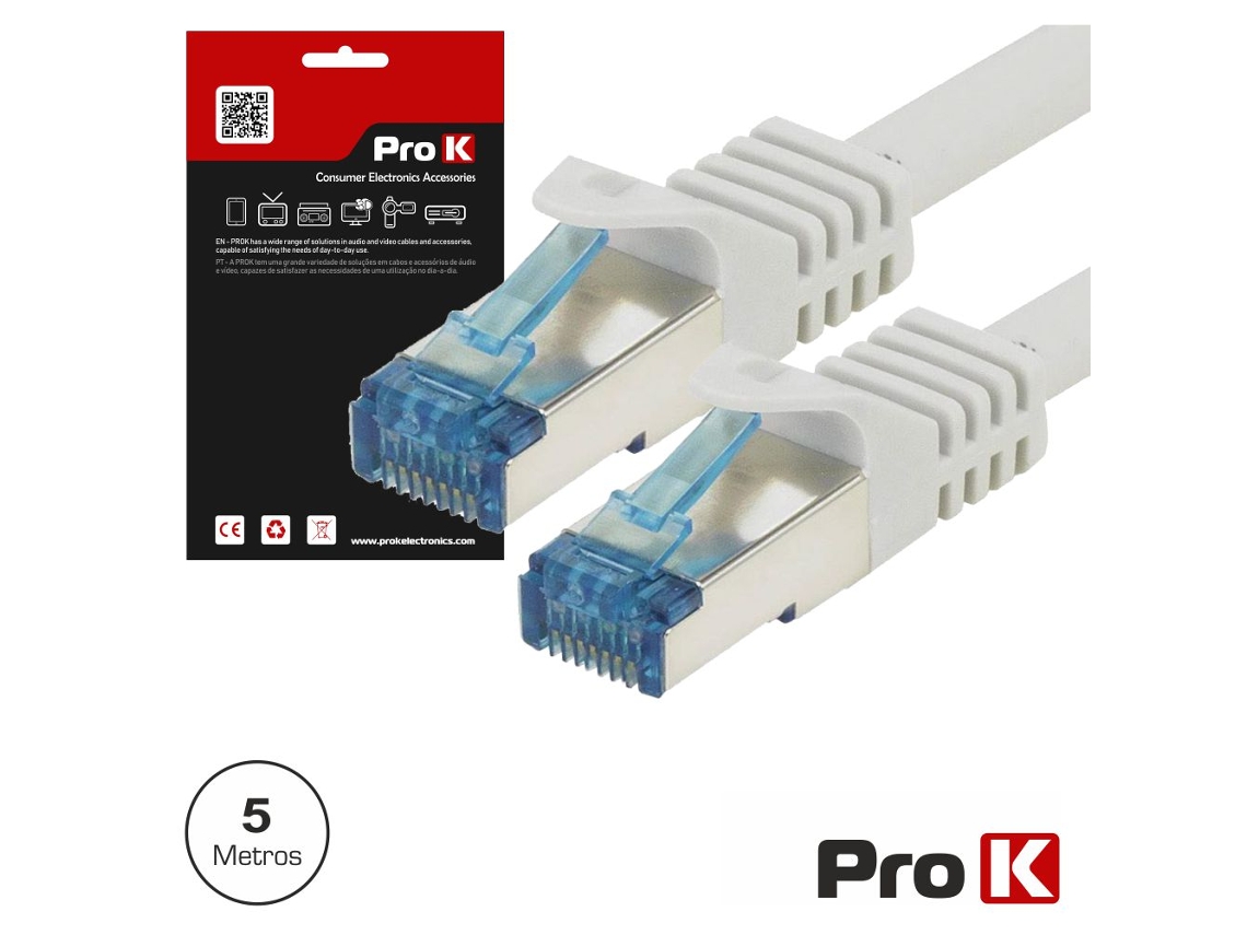 Cable S/FTP Cat6e de 5 m, color gris
