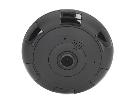 Cámara de Seguridad Panorámica 3D Visión Nocturna Modo Inalámbrico en Tiempo Real Cámara de Seguridad Doméstica Ip UE Plug 100-240V Negro HURRISE...