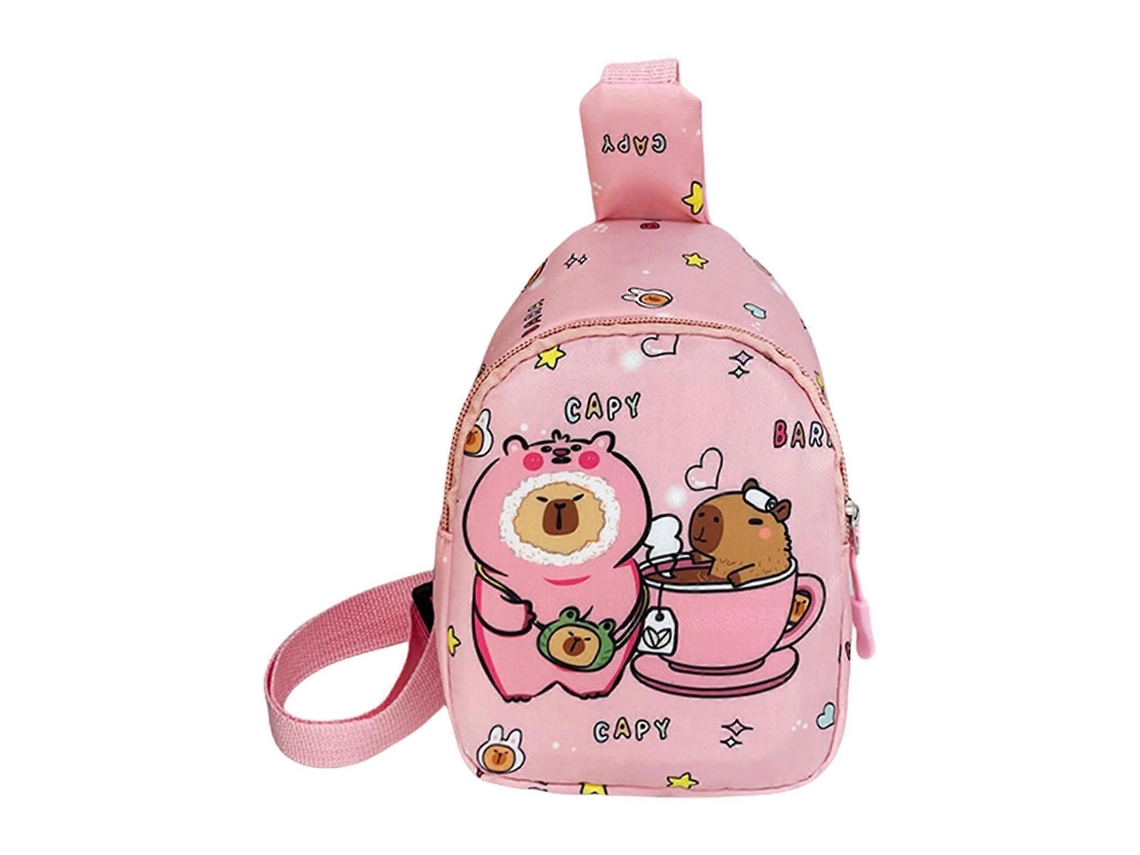 Mochila bandolera pequeña, bolso de hombro infantil, riñonera, bolso cruzado para actividades al aire libre, senderismo y viajes, rosa.