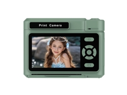 Cámara instantánea Chrui D15 con pantalla IPS de 2,4 pulgadas y compatible con impresión monocromática (verde)