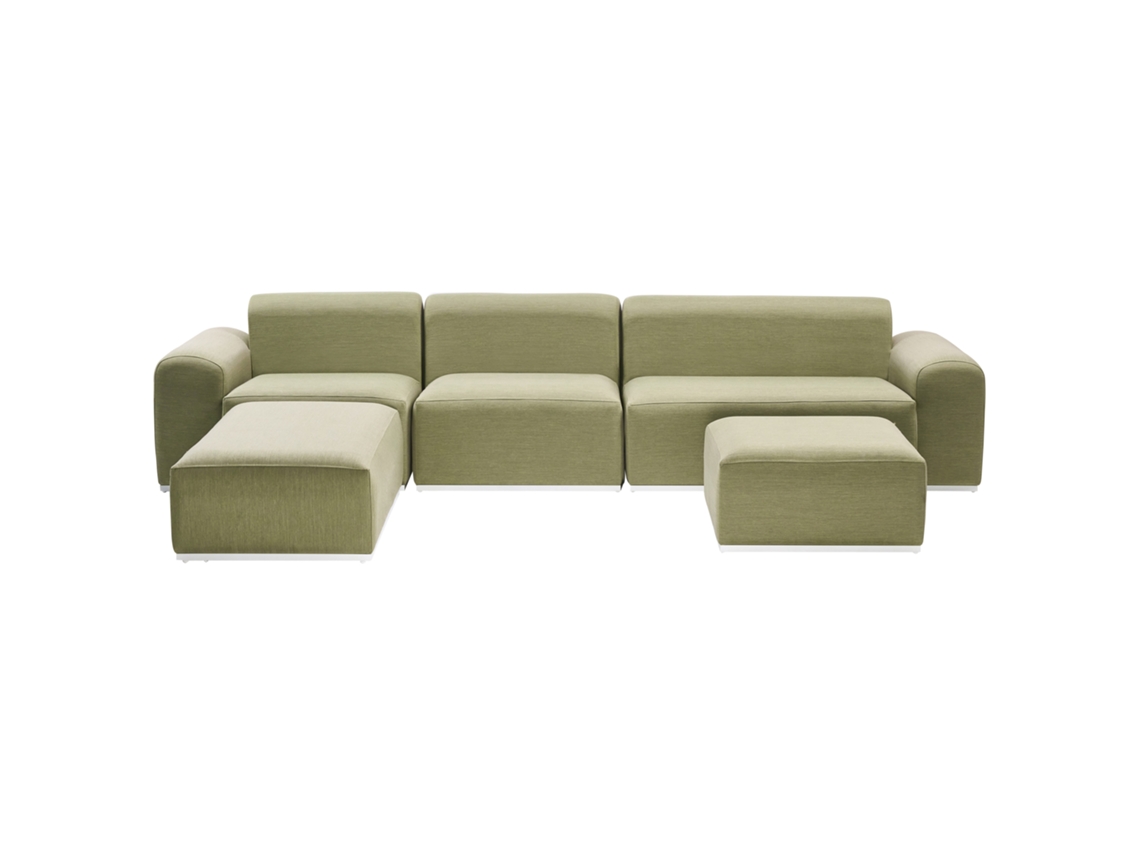 BELIANI Conjunto Modular Exterior Olefina Verde Battifollo 329X93X72