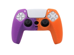 Funda Para Mando De Ps5 M-Ps5-047 Violeta Naranja 
