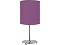 Lámpara de Mesa FABRILAMP Nicole (Lila - E27 - Máx. 60W - Metal - Tela)