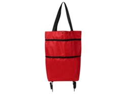 Carrito de compra plegable de tela suave con ruedas plegables, duradero y reutilizable, ideal para ir de compras o viajar. GOKOCO
