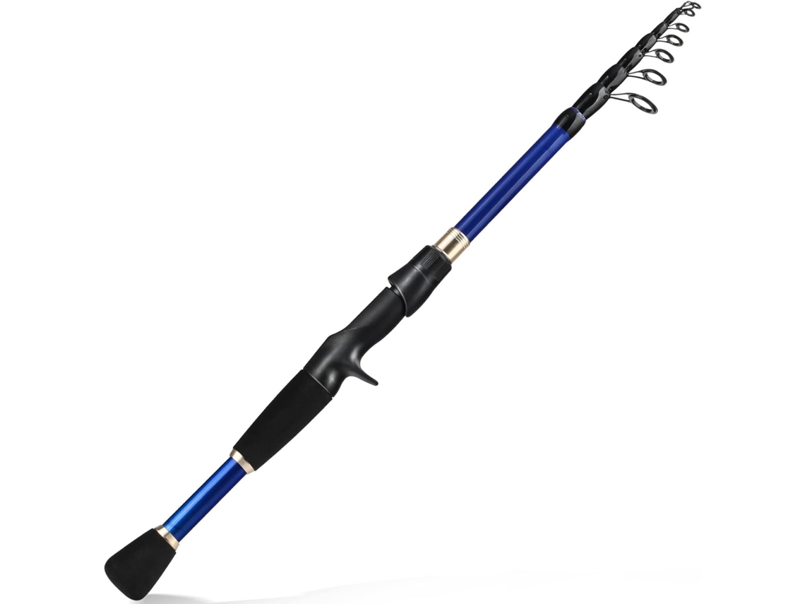 Caña De Pescar, Pesca Mar, Pescar Telescópica Ultraligera Fibra Carbono 1,8-2,4 M, 2,4 Portátil, Seguro