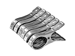 6 Pinzas De Ropa De Acero Inoxidable Grande, Antideslizantes Y Duraderas Para Colgar Ropa, Edredones Y Manteles