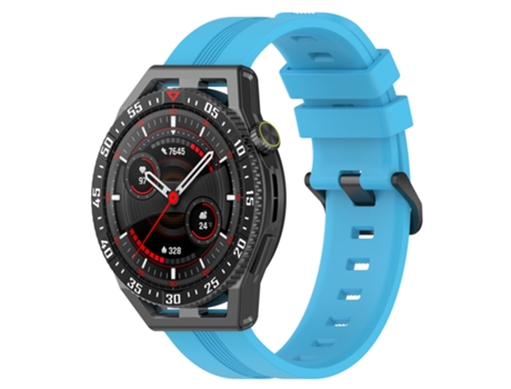 Correa de reloj inteligente para Huawei Watch GT3 SE 22 mm Correa de reloj Slicone a rayas cóncavas (azul cielo)