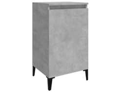 Mesita de Noche 40X35X70 Cm Derivados Madera Gris Cemento