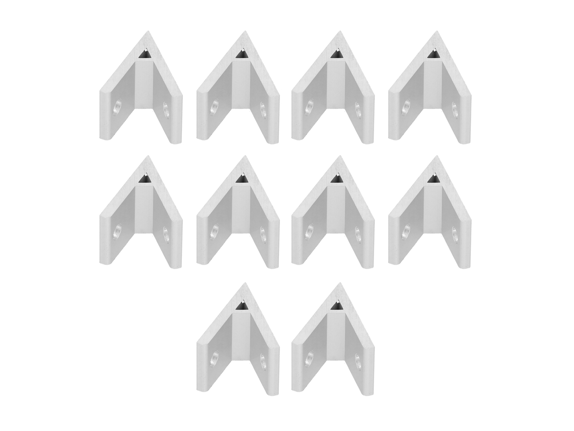 10 Piezas De Conectores Industriales De Ángulo De Aluminio De 45°, Accesorios 20304040-45°