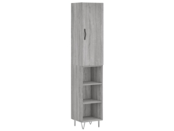 Armario alto, madera procesada, gris Sonoma, 34,5 x 34 x 180 cm, MAISON EXCLUSIVE