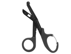 Tijeras De Vendaje De Acero Inoxidable Con Dientes Finos Herramienta De Primeros Auxilios Emergencia (negro)