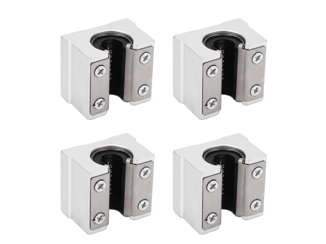 Bloque deslizante lineal SBR10UU con rodamiento de bolas de aluminio para máquinas CNC (4 unidades)