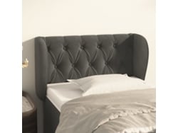 Cabecero De Terciopelo Gris Oscuro 83x23x78/88 Cm