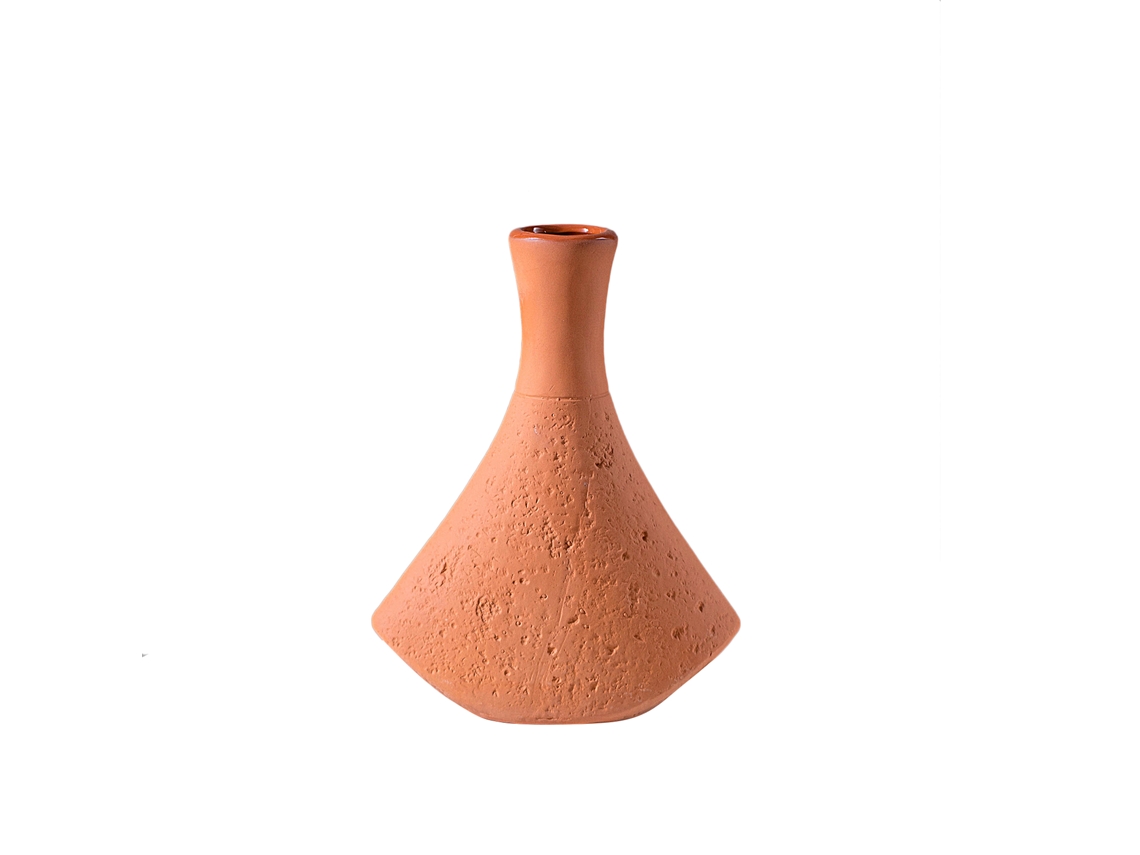 Jarrón de cerámica de arcilla roja para hidroponía y decoración