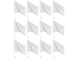 Juego De 12 Banderas Portátiles En Blanco De 30x45 Cm En Tela 43 Para
