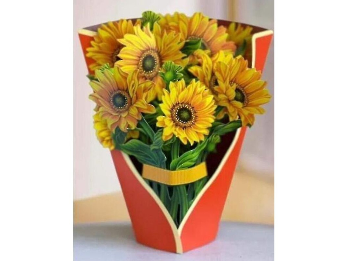 Fasst-tarjeta De Felicitación Para Día De La Madre Con Ramo De Flores Pop Up De 11 Estilos