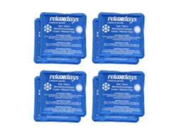 Relaxdays Bolsas Gel Frío, Set De 8, Compresas Frío-calor, 11 X 11 Cm, Primeros Auxilios, Bolsitas Reutilizables, Azul