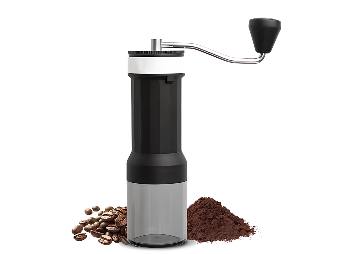 Molinillo de café manual portátil con ajustes regulables, 40 niveles.