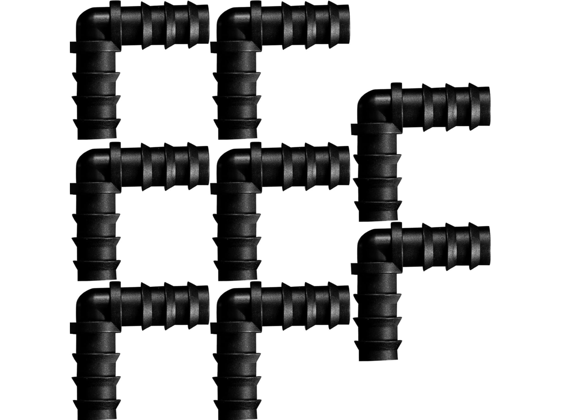 Conector De Mangueira De Irrigação De 16 Mm Pacote Com 8 (cotovelo)