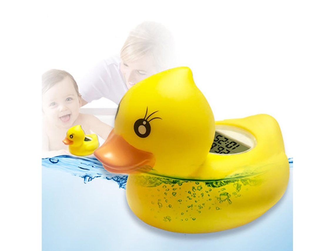 Termómetro Digital Flotante Para Baño De Bebé Con Alarma Led Y Temporizador, Ip67, Amarillo.