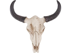 Pared - Escultura De Cráneo De Toro Con Cuernos, Decoración De Pared Con Forma De Cráneo De Resina, Artículo De Halloween, Diseño Ergonómico