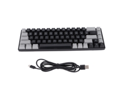 Teclado Mecânico Gamer 68 Teclas Eixo Vermelho/verde Rgb Backlit Hxsj V800 Preto Cinza Type-c