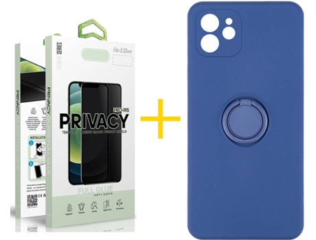 Carcasa + Protector de Pantalla para iPhone 12 Mini SKYHE Azul Oscuro