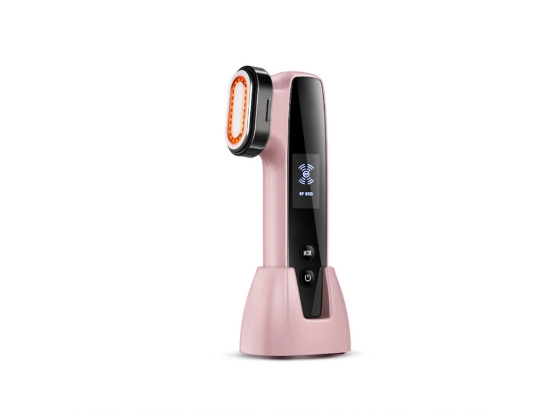 Máquina de rejuvenecimiento facial 6 en 1 con luz roja, eliminación de arrugas y rejuvenecimiento de la piel, color rosa Yizhood