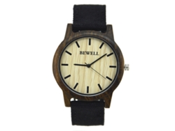 Reloj De Pulsera De Cuarzo De Moda Para Hombre Y Mujer Con Bisel Redondo De Madera (negro)