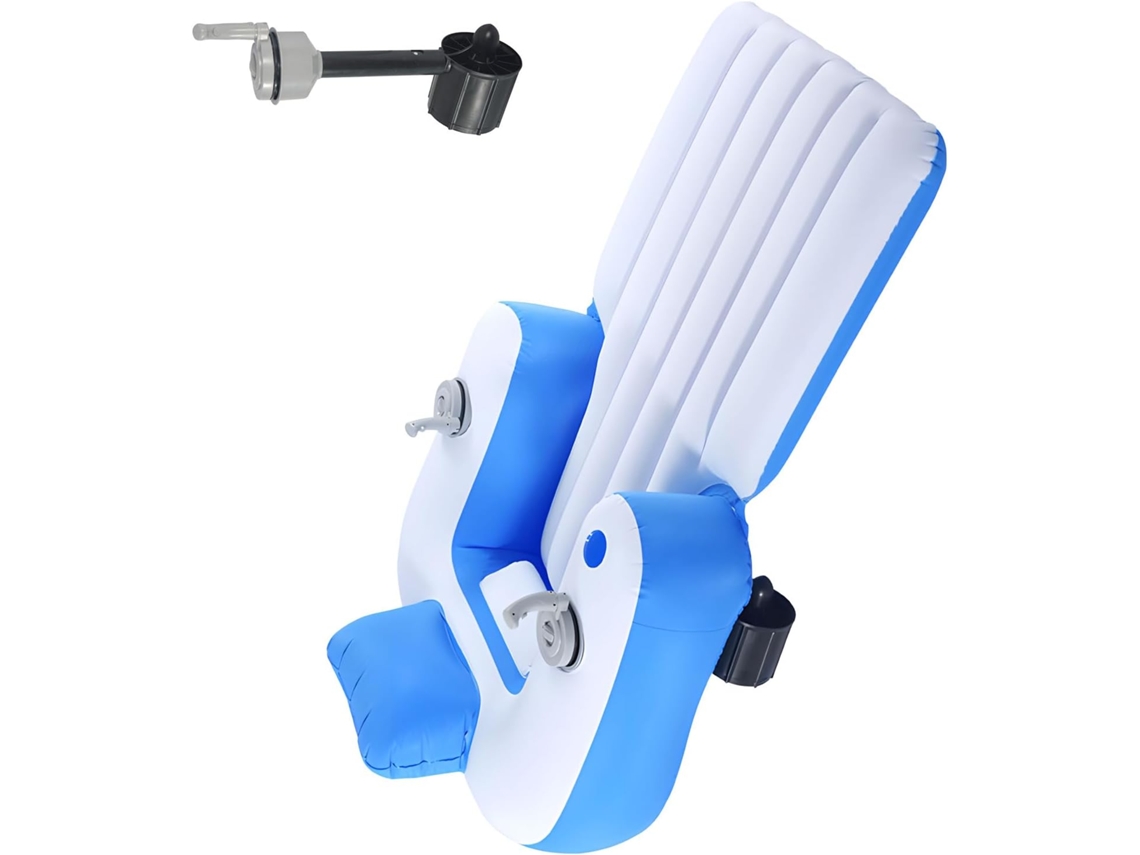 Flotador Eléctrico Eficiente Para Piscina Con Robusta Construcción De Pvc Y Tumbona.
