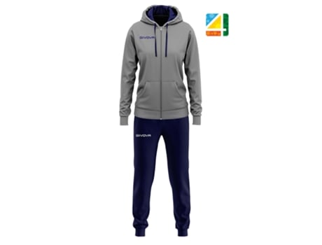 Chándal para Mujer GIVOVA (2XL - Algodón - Gris)