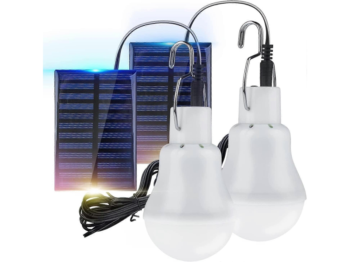 Rebe-2 Linternas Solares Portátiles Para Camping, Bombillas Led De Emergencia Recargables Con Panel Solar