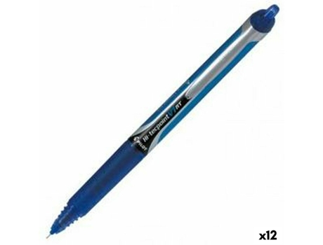 Bolígrafo Roller PILOT V7 Rt Azul 0,5 Mm Agulha 12 Unidades