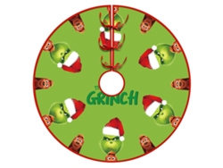 Falda para árbol de Navidad de 112 cm – Decoración para fiestas con collar de árbol estilo rústico con acabado liso (Estilo A)