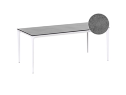 Mesa de comedor de jardín Beliani Sovareto en laminado de alta presión gris 90x180x75 (hpl)