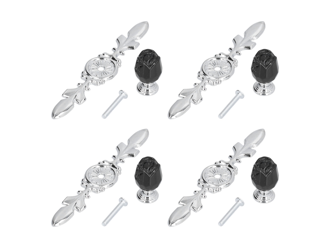 4 Tiradores Modernos De Cristal Con Placa Para Cajones, Armarios Y Muebles, Estilo Europeo.