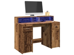 Secreter | Mesa | Escritorio con luces LED hecho de madera vieja