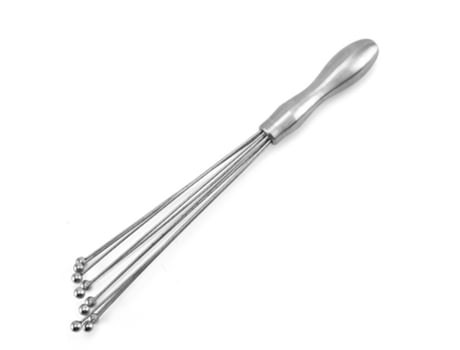 Batidor de bola de acero inoxidable para chefs profesionales. Ideal para mezclar, batir, batir y revolver. (12 pulgadas)