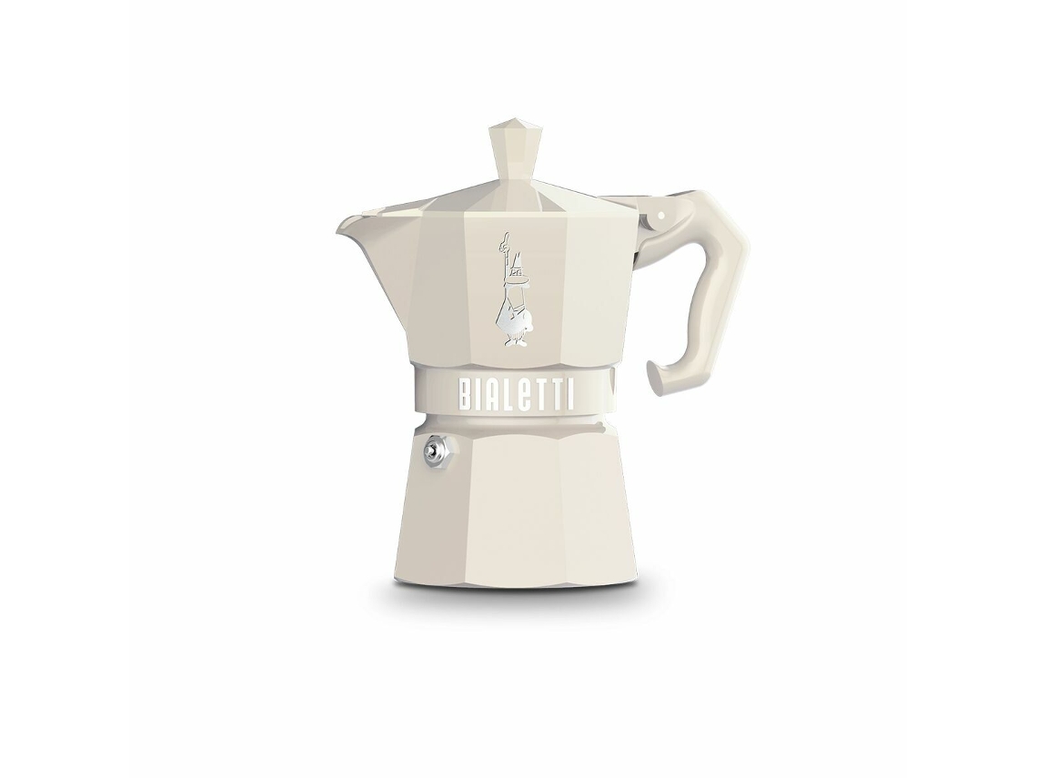 Cafetera italiana Bialetti Moka Exclusive Creme, aluminio, 3 tazas, VETONEK