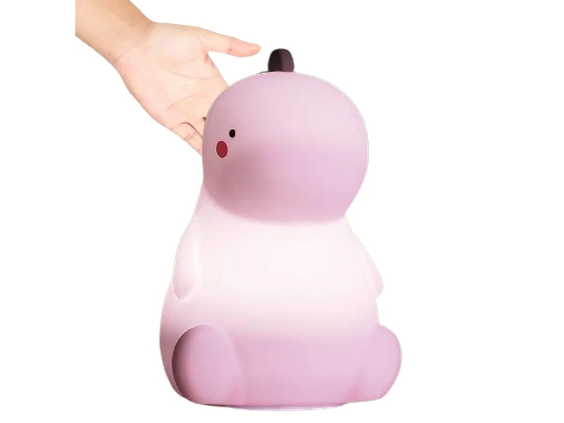 Luz Dinosaurio Silicona Yizhood Táctil Cambio Color Recargable Rosa