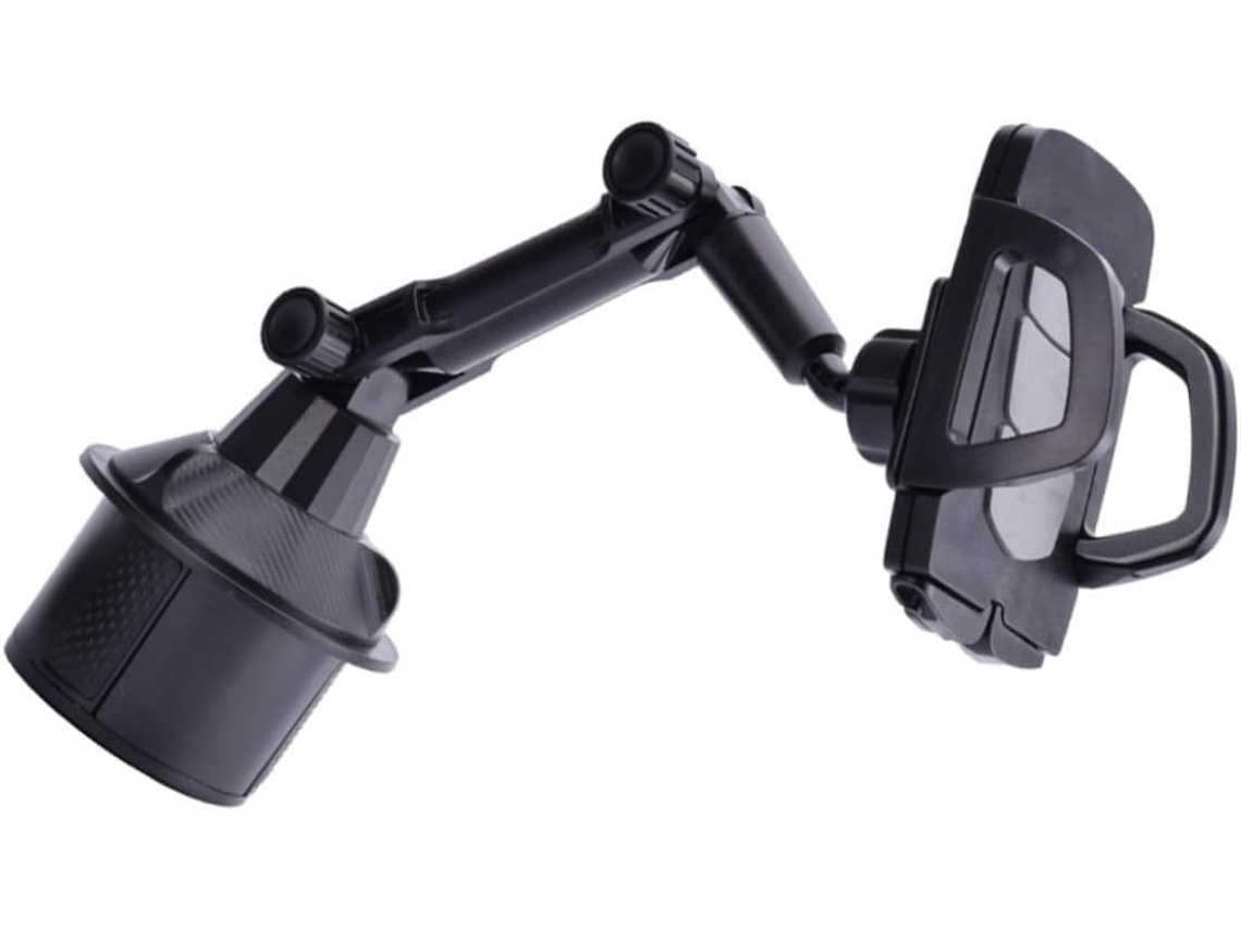 Soporte Para Teléfono De Coche, Portavasos Ajustable En Altura, Abs De Carbono, Giratorio.