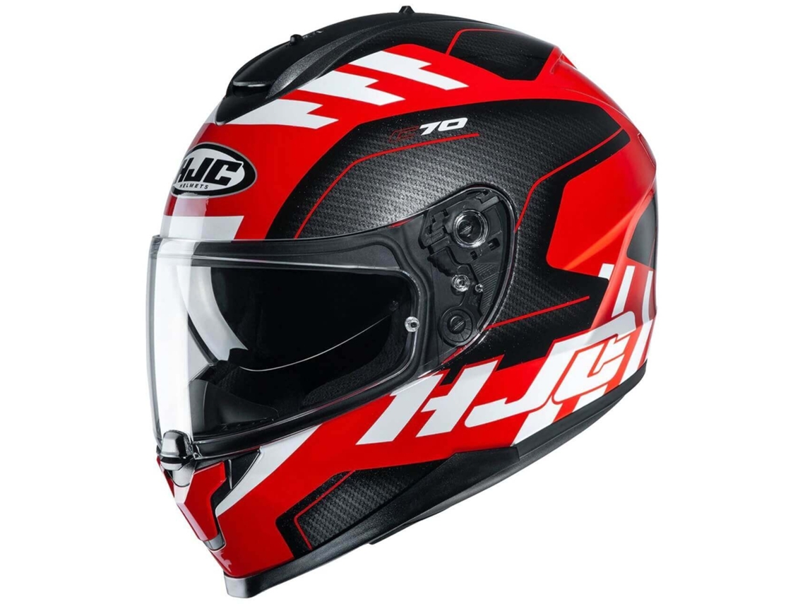 Casco HJC C70 Koro Negro blanco rojo Talla S Worten.es