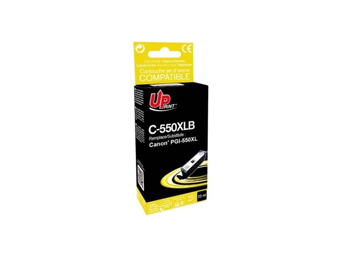 UPRINTJET C-550Xlb Cartucho De Tinta Negro Remanufacturado 22 Ml Alternativa para Canon Pgi-550Xl