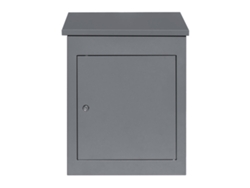 Buzón - Monstershop - Gris antirrobo, montaje en pared exterior, con cerradura de llave