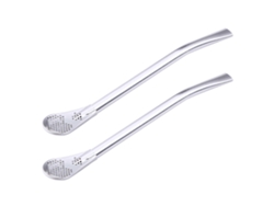 Juego de 2 filtros de pajita de acero inoxidable para infusiones, hechos a mano, con forma de lámpara, de calabaza, lavables y prácticos. Rosewell